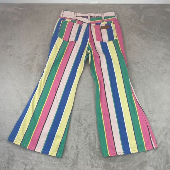 Wrangler Jeans Women 31 (32x29) Multicolor Striped Wanderer 622 High Rise Flare - Picture 9 of 16